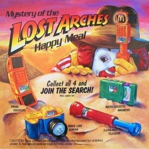 Vintage 1991 McDonald's Lost Arches Happy Meal Poster Promotional Translite Sign